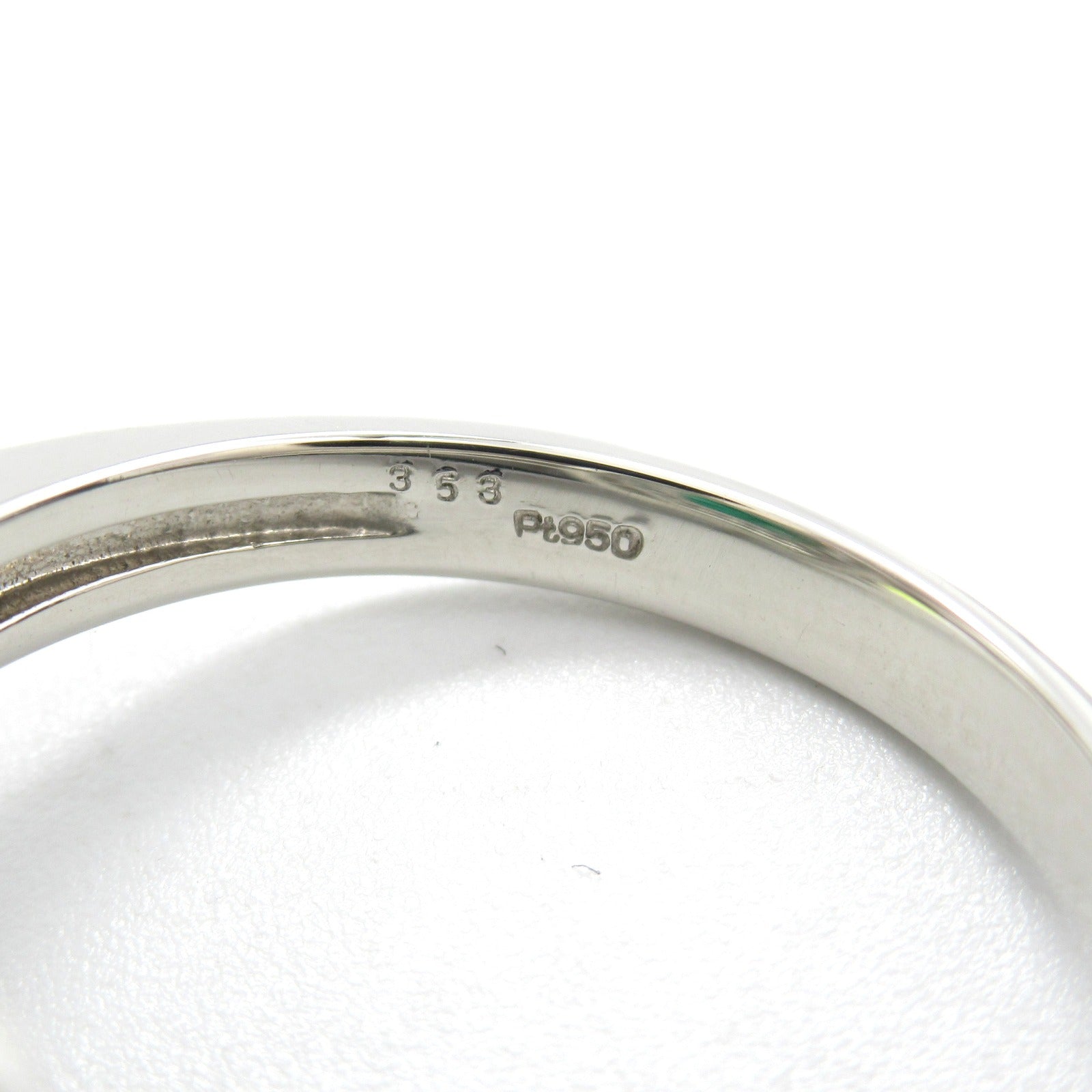 JEWELRY PT950鉑金Emerald Diamond Ring綠寶石/鑽石戒指US#6
