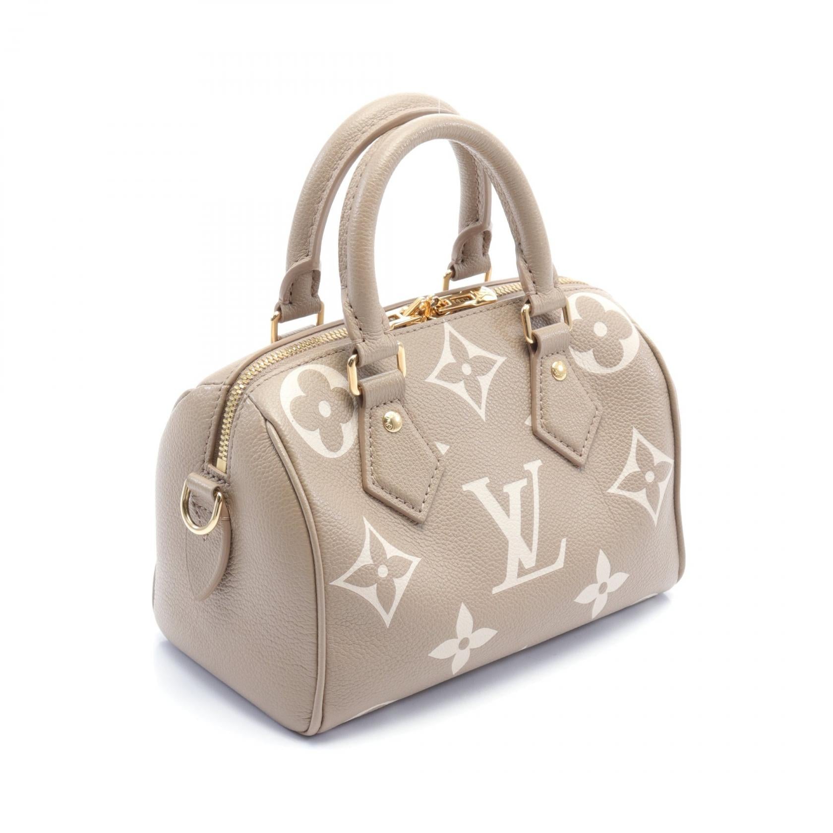 LOUIS VUITTON Monogram Empreinte Speedy Bandouliere 20扣手挽肩背兩用袋