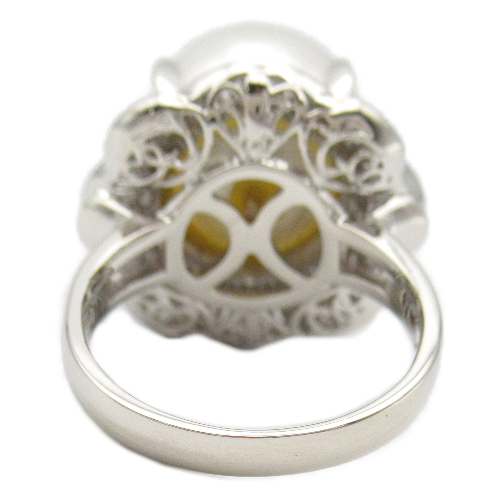 JEWELRY South Sea Pearl Ring PT900 Platinum Diamond  US#5.75