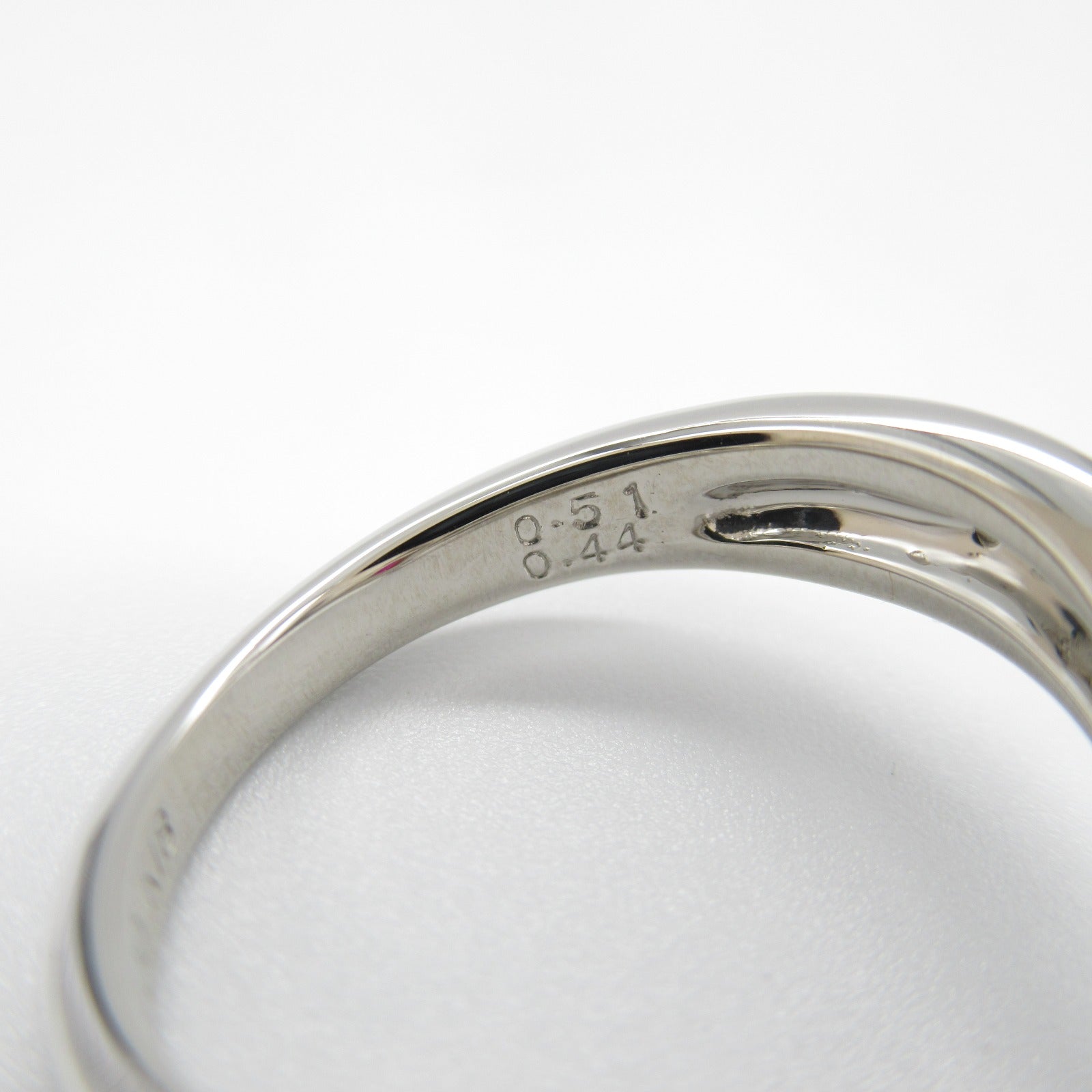 JEWELRY PT900鉑金/18K黃金Ruby/Diamond Ring紅寶石/鑽石戒指US#5.5