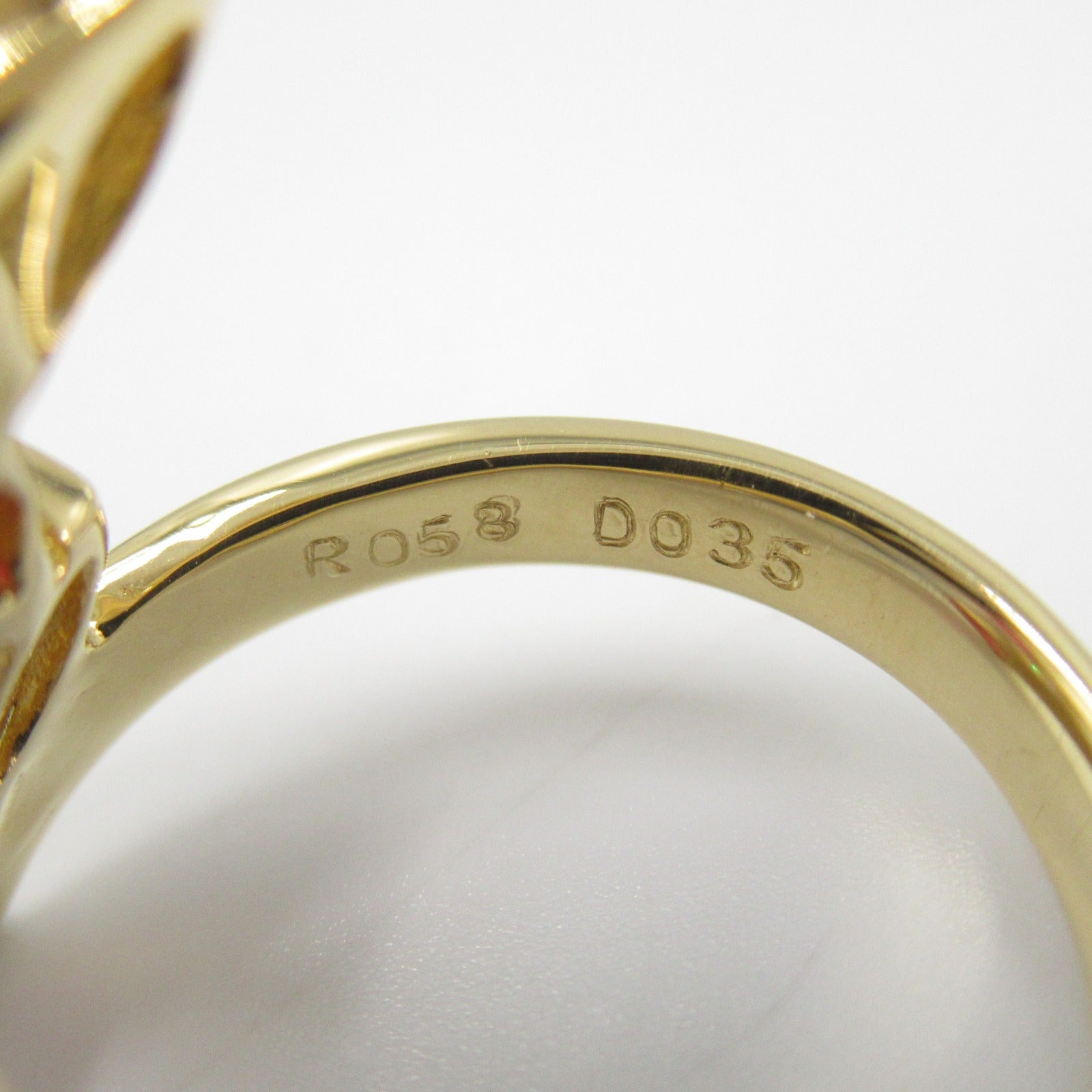 JEWELRY 18K黃金Ruby Diamond Ring紅寶石/鑽石戒指US#6.25