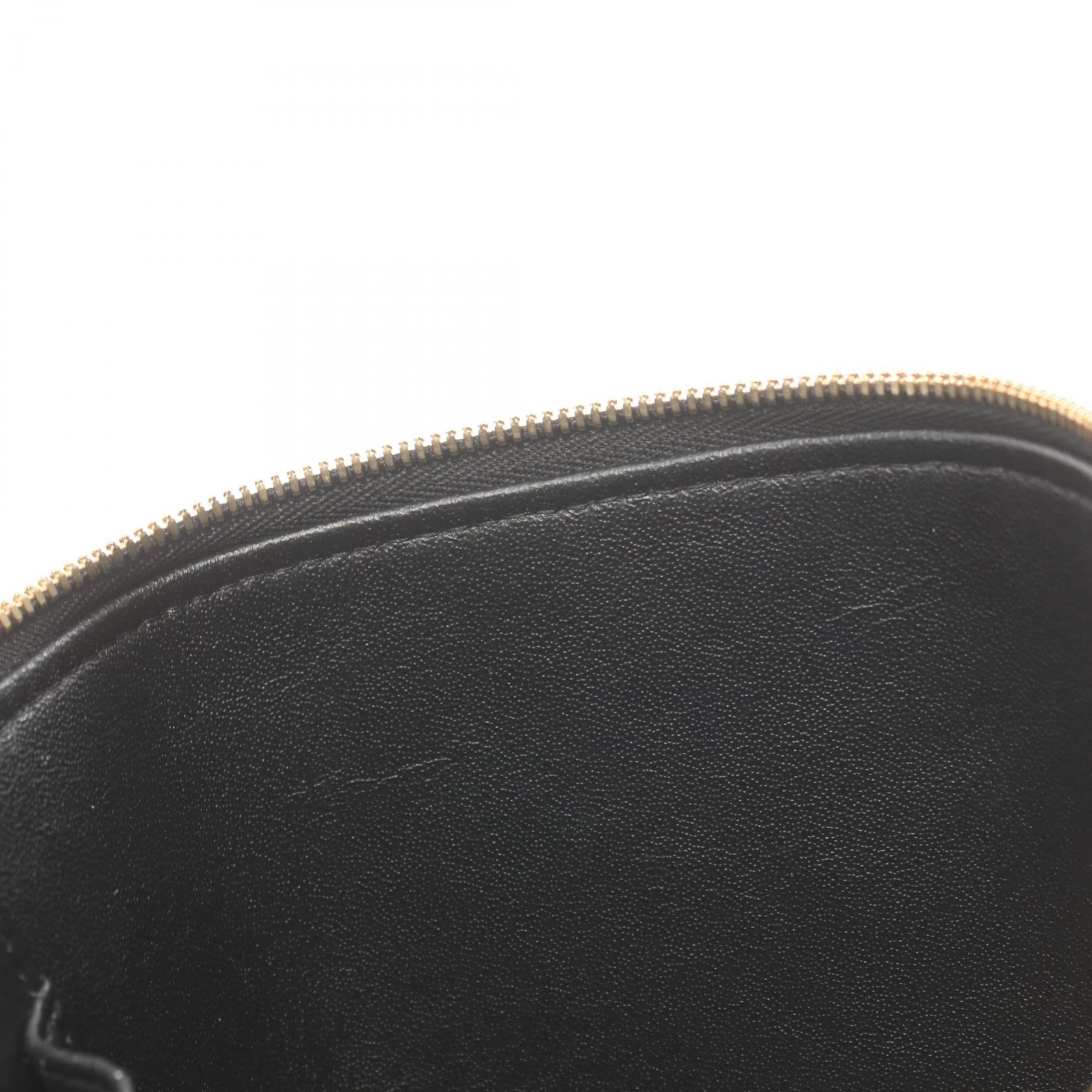 CHANEL CC GHW Matelasse ChainShoulder Vanity Bag Calfskin Leather Black