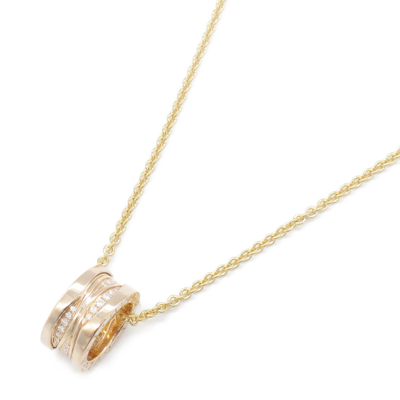 BVLGARI 18K玫瑰金B-zero1 Legend Dia Necklace項鍊