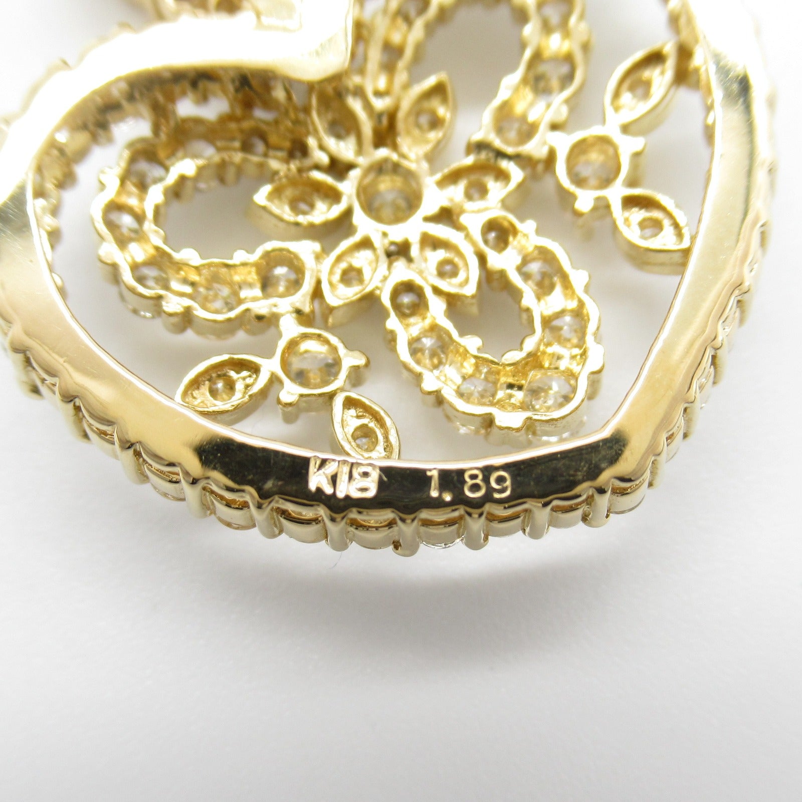 JEWELRY 18K黃金Diamond Pendant Top鑽石吊墜