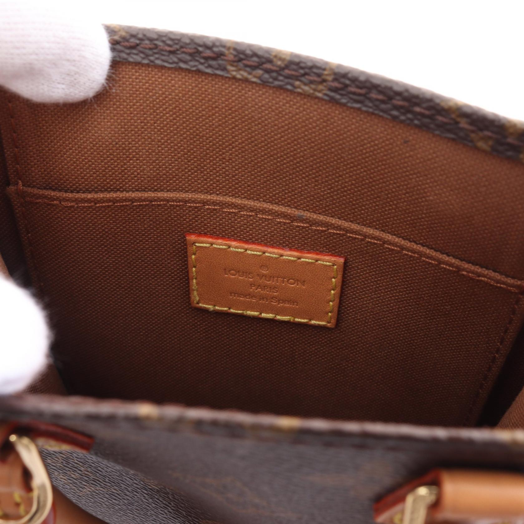 LOUIS VUITTON【激減優惠】 Monogram Petit Sac Plat金扣手挽肩背兩用袋棕色