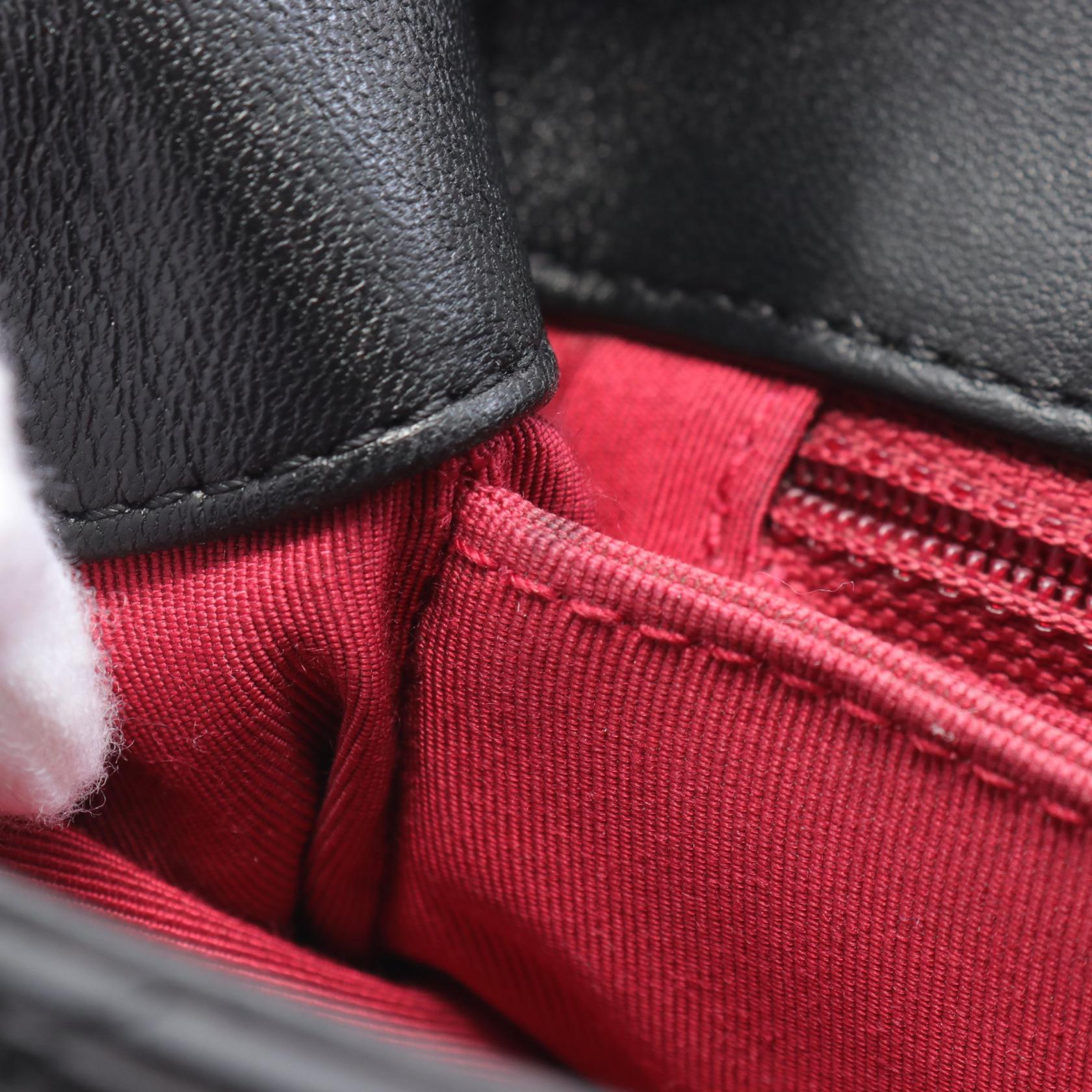 CHANEL CC GHW Chain Shoulder Bag Lambskin Leather Black