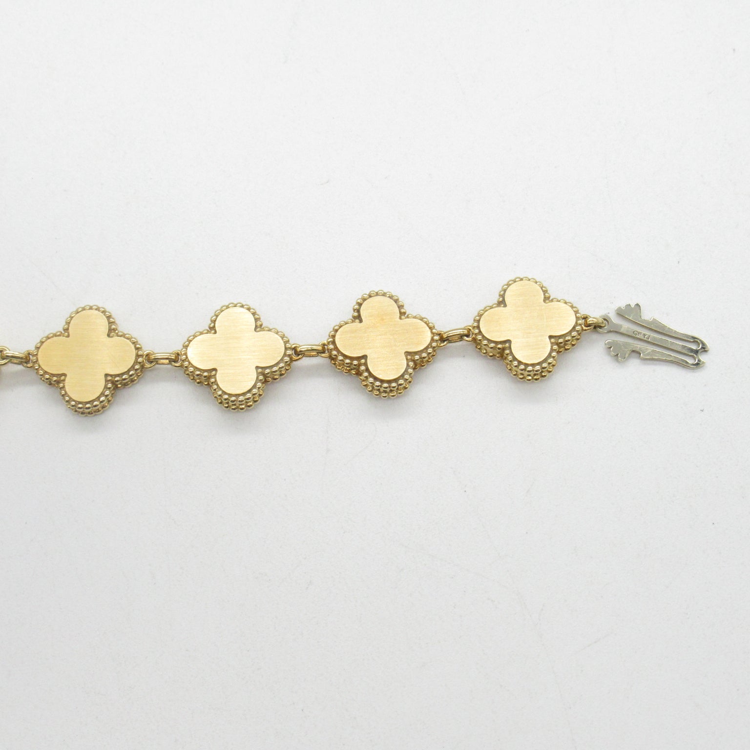 Van Cleef & Arpels Sweet Alhambra 18K黃金/鑽石手錶石英機芯金色
