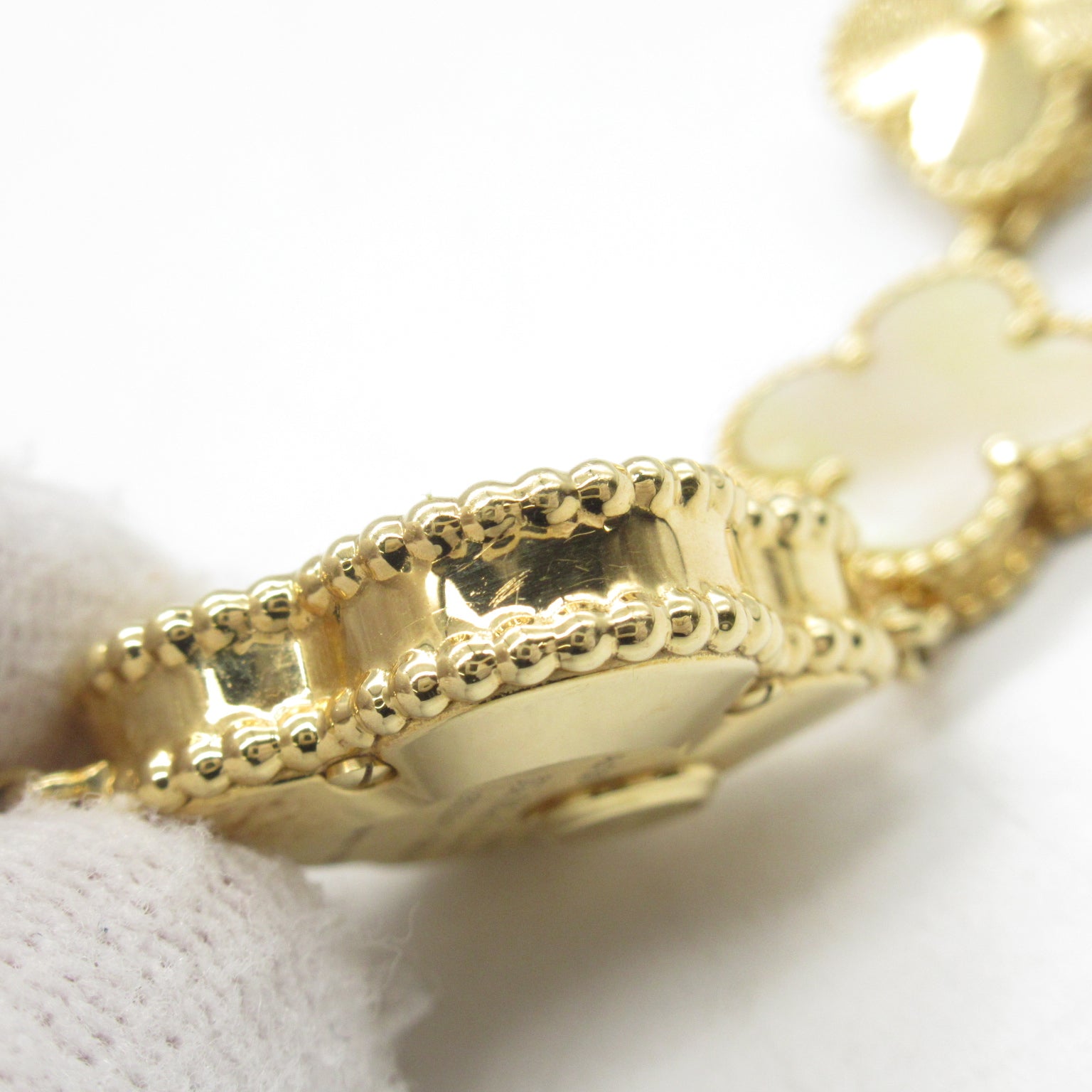 Van Cleef & Arpels Sweet Alhambra 18K黃金/鑽石手錶石英機芯金色