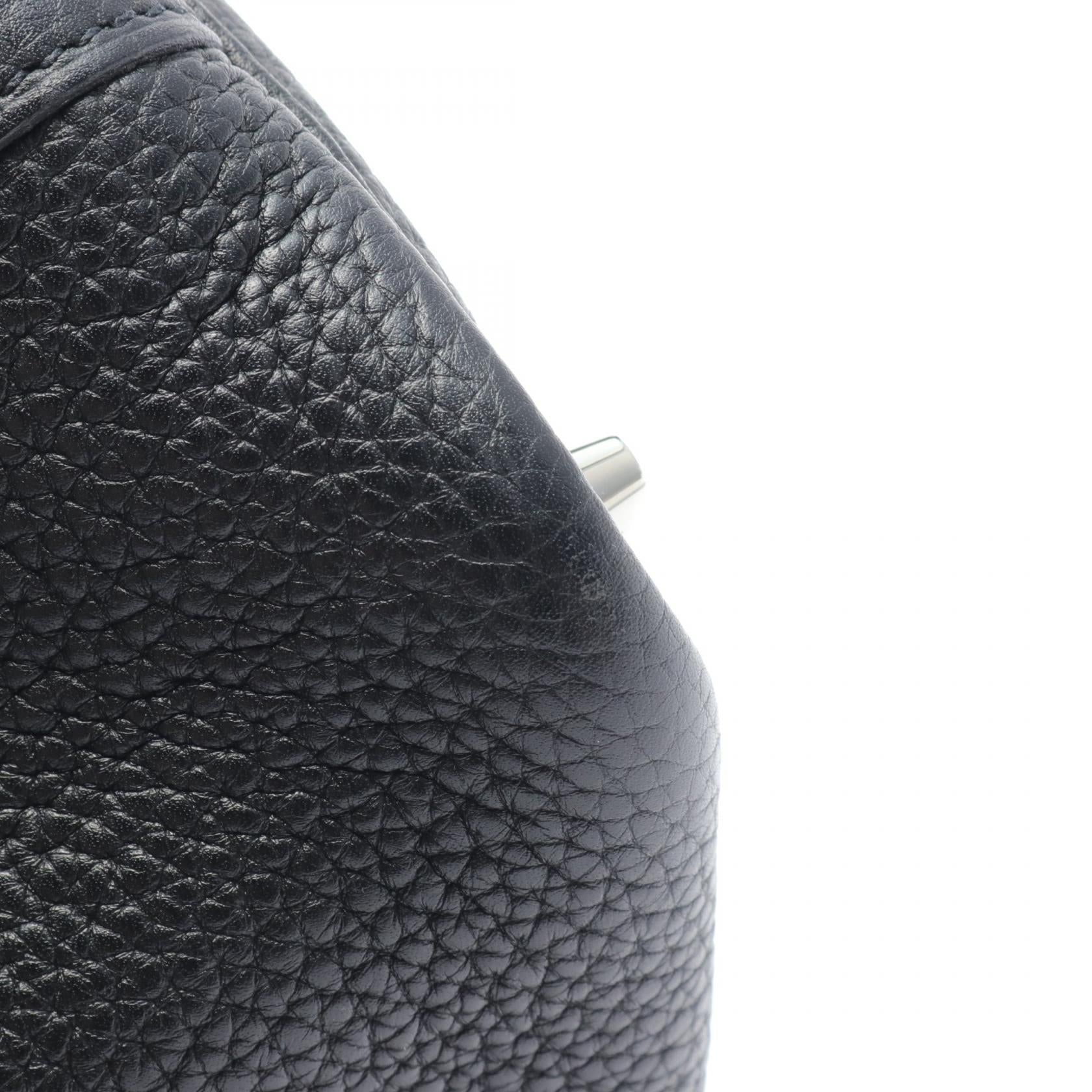 HERMES【激減優惠】 Clemence皮革Picotin PM銀扣手挽袋Noir