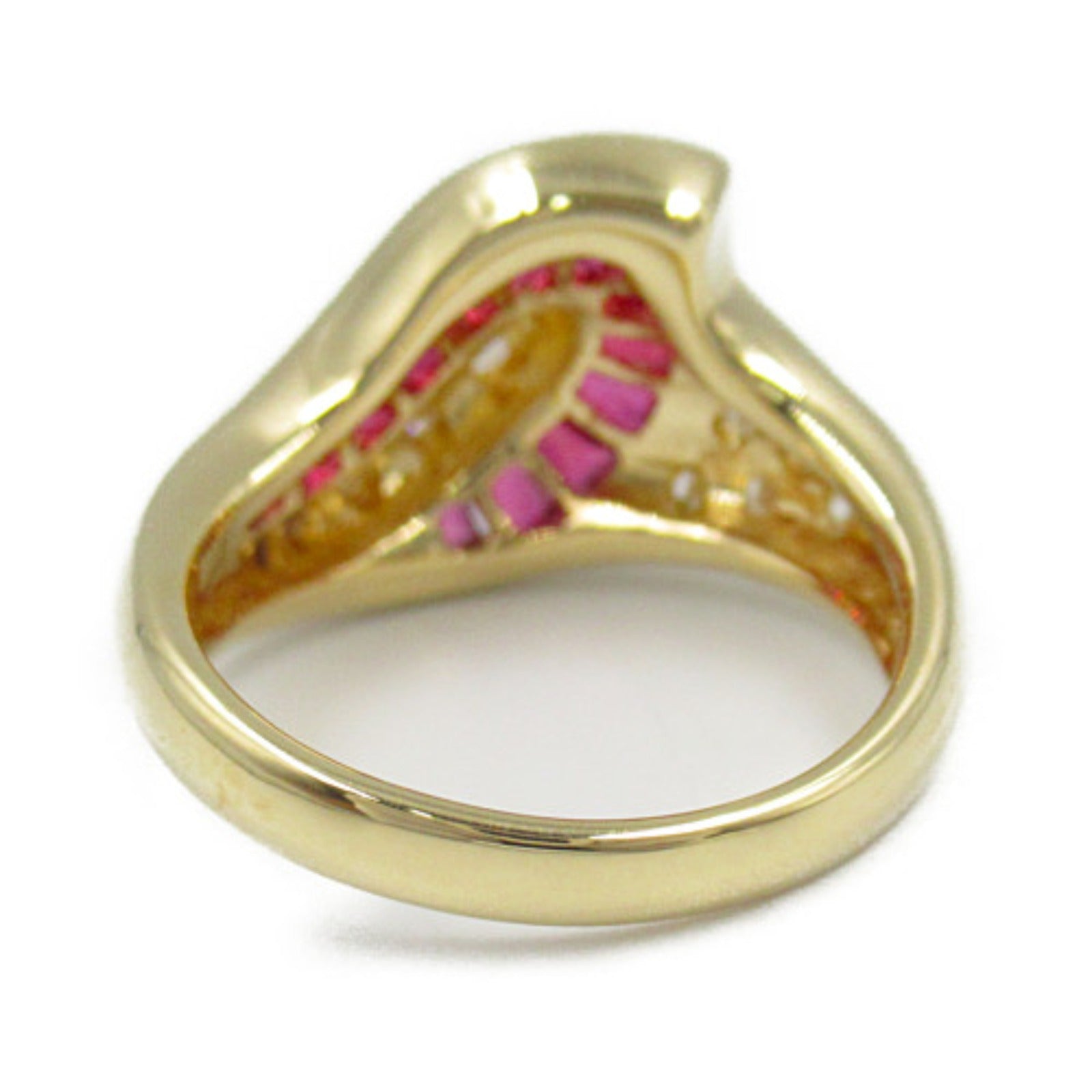 JEWELRY 18K黃金Ruby Diamond Ring紅寶石/鑽石戒指US#6