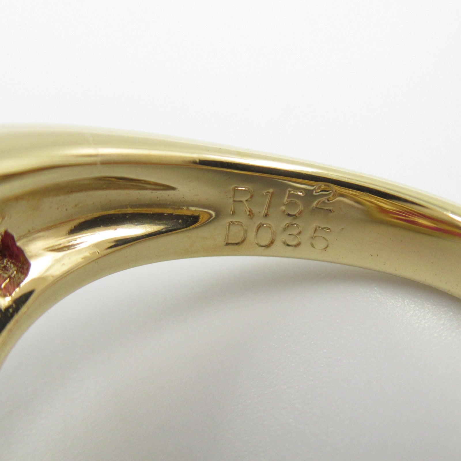 JEWELRY 18K黃金Ruby Diamond Ring紅寶石/鑽石戒指US#6