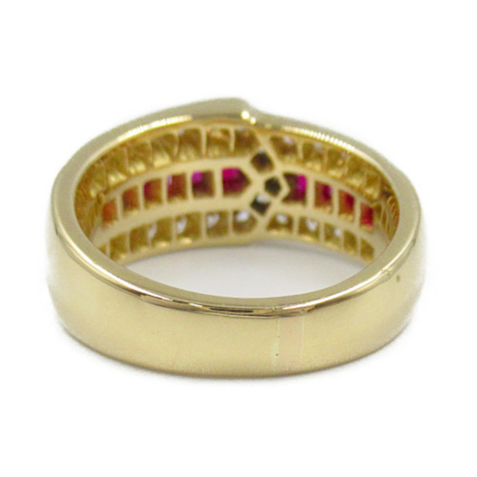 JEWELRY 18K黃金Ruby Diamond Ring紅寶石/鑽石戒指US#6