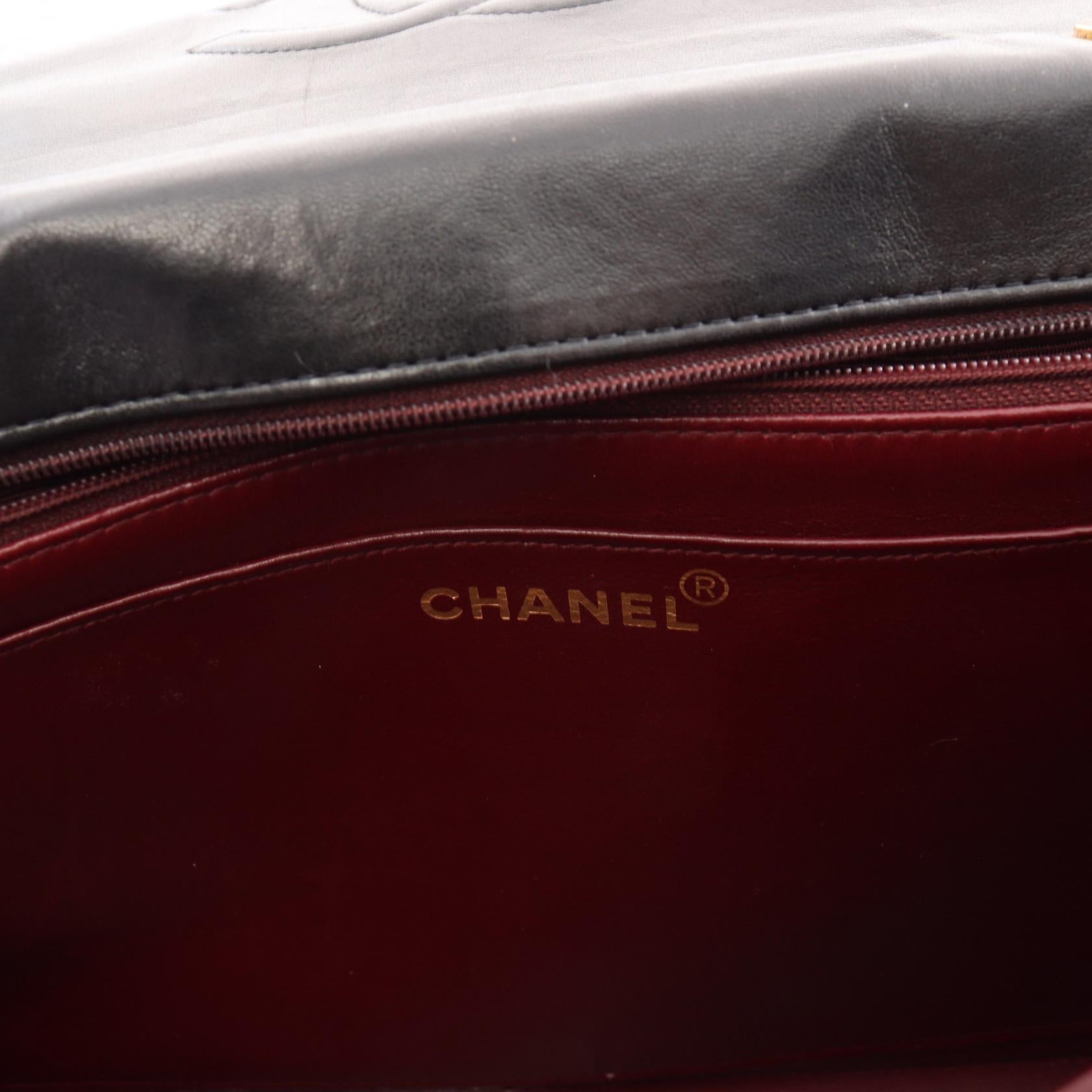 CHANEL【激減優惠】 羊皮皮革Mademoiselle Deca COCO Mark金扣肩背袋