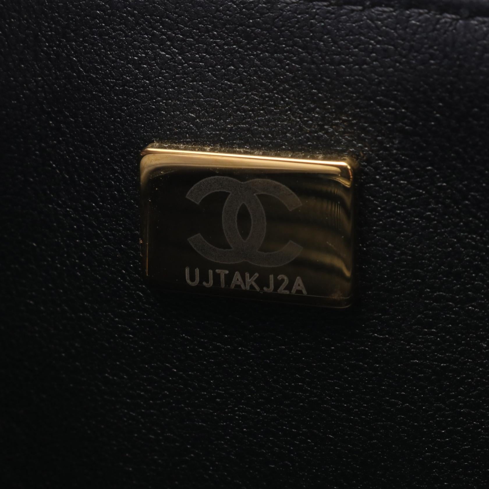 CHANEL 皮革Chocolate Bar Mini Flap金扣肩背袋