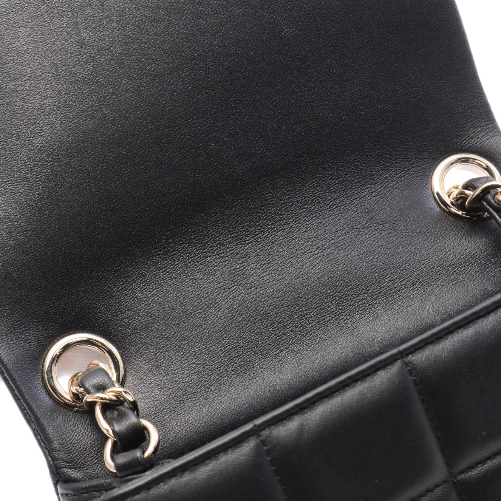 CHANEL 皮革Chocolate Bar Mini Flap金扣肩背袋