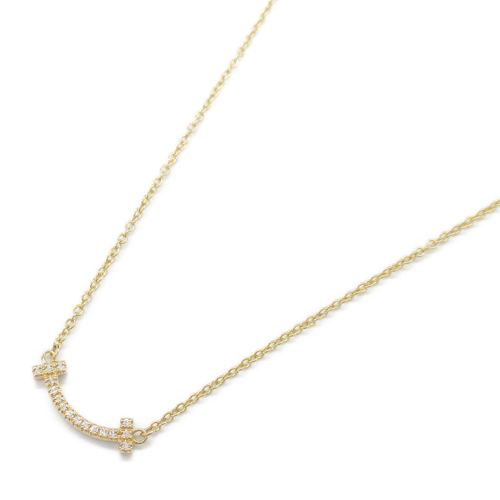 TIFFANY＆CO【激減優惠】 18K玫瑰金T Smile Mini Diamond Necklace鑽石項鍊