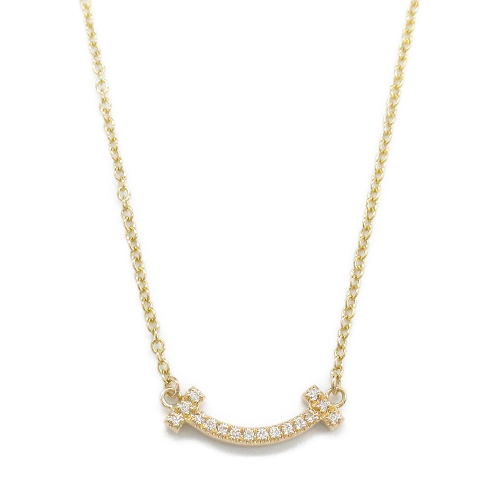 TIFFANY＆CO【激減優惠】 18K玫瑰金T Smile Mini Diamond Necklace鑽石項鍊