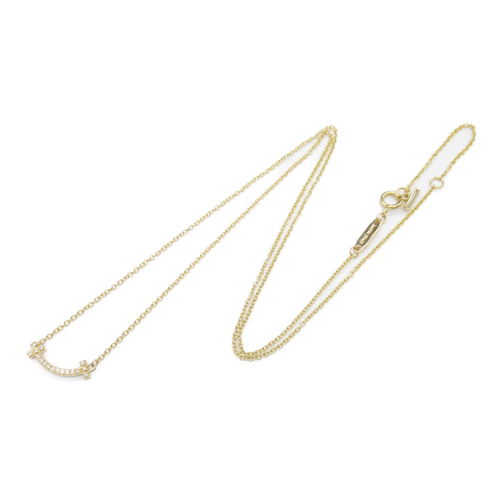 TIFFANY＆CO【激減優惠】 18K玫瑰金T Smile Mini Diamond Necklace鑽石項鍊