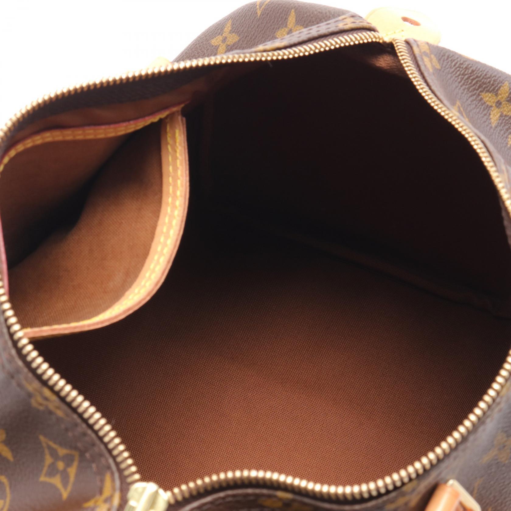 LOUIS VUITTON Monogram Speedy 30金扣手挽袋棕色