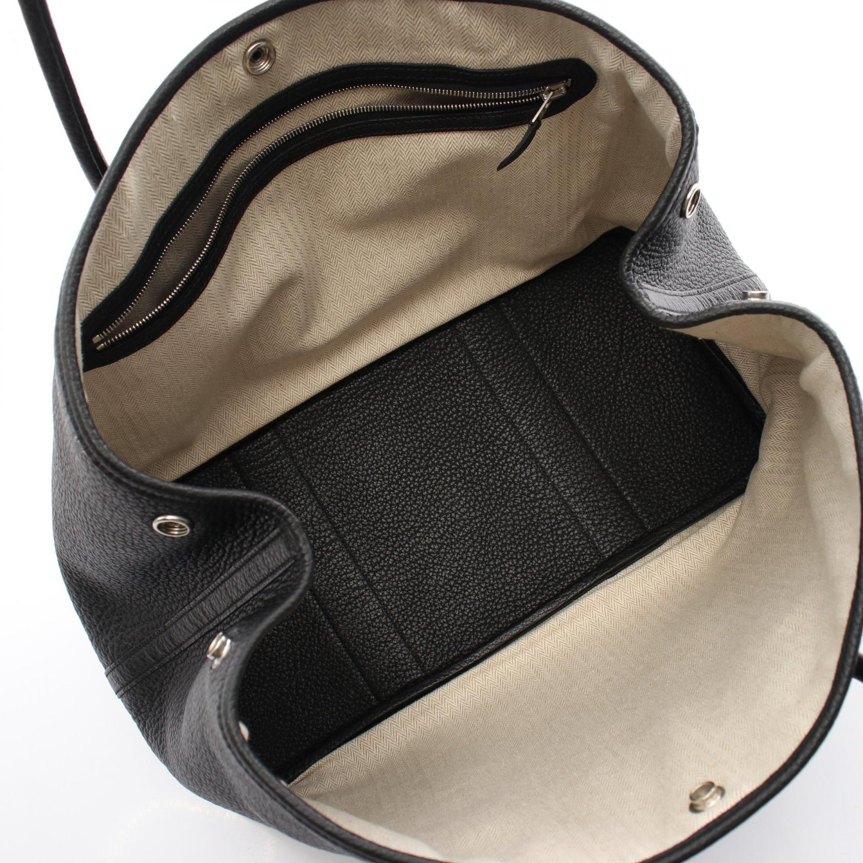 HERMES Negonda皮革Garden Party PM銀扣手挽袋