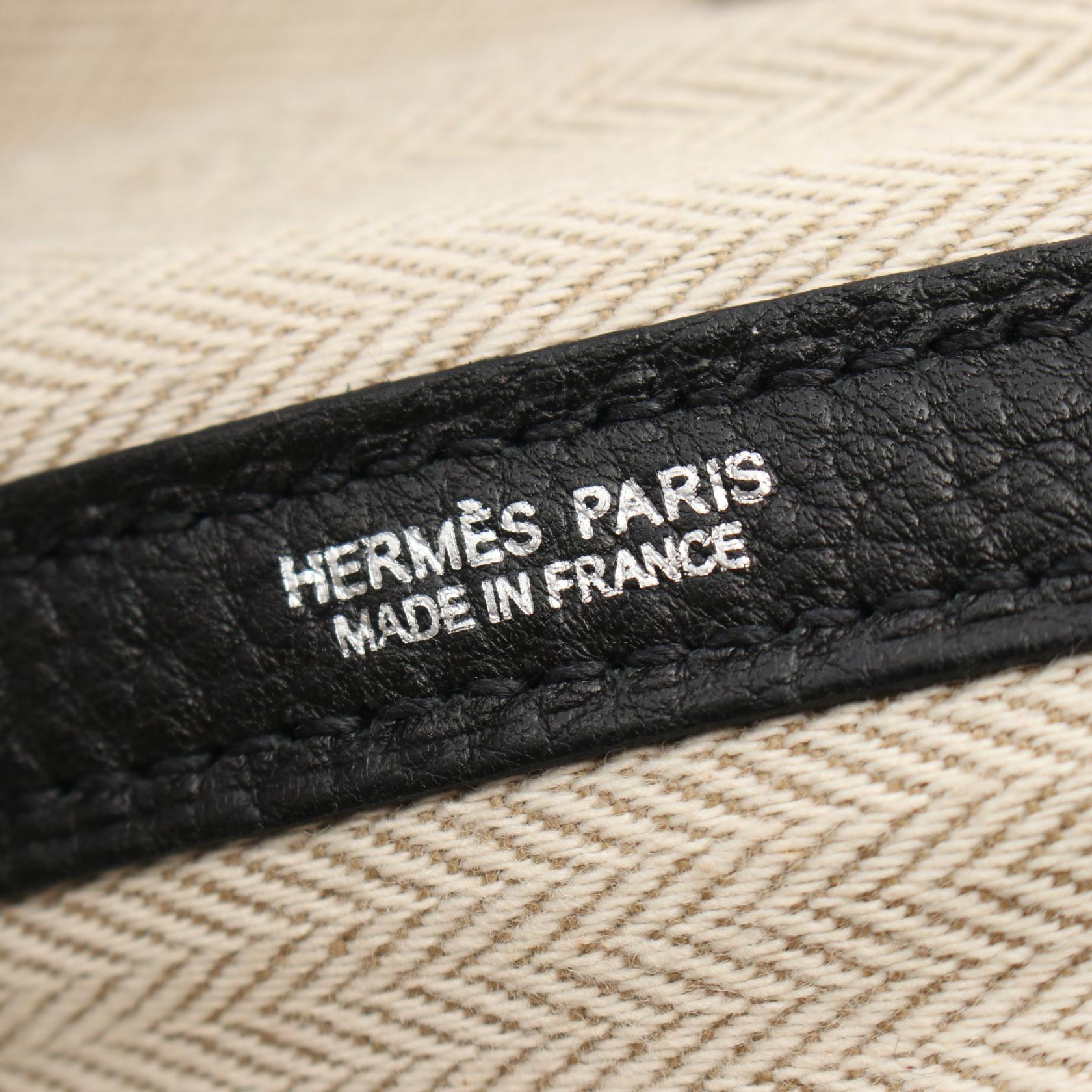 HERMES Negonda皮革Garden Party PM銀扣手挽袋