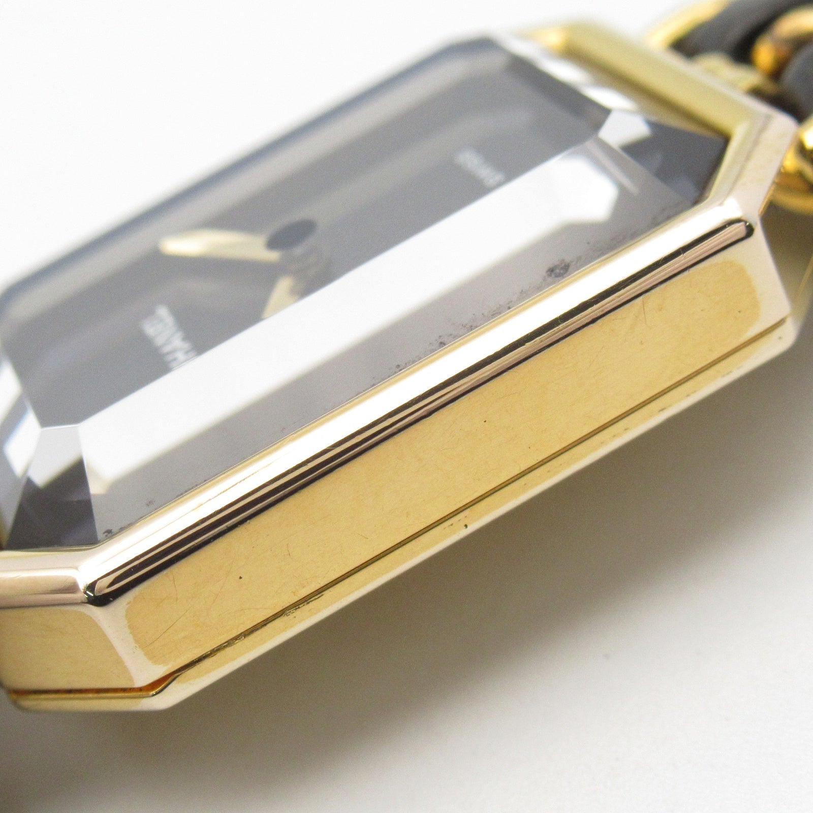 CHANEL CC Premiere S Wrist Watch H0001 Quartz Gold Plated Leather 
