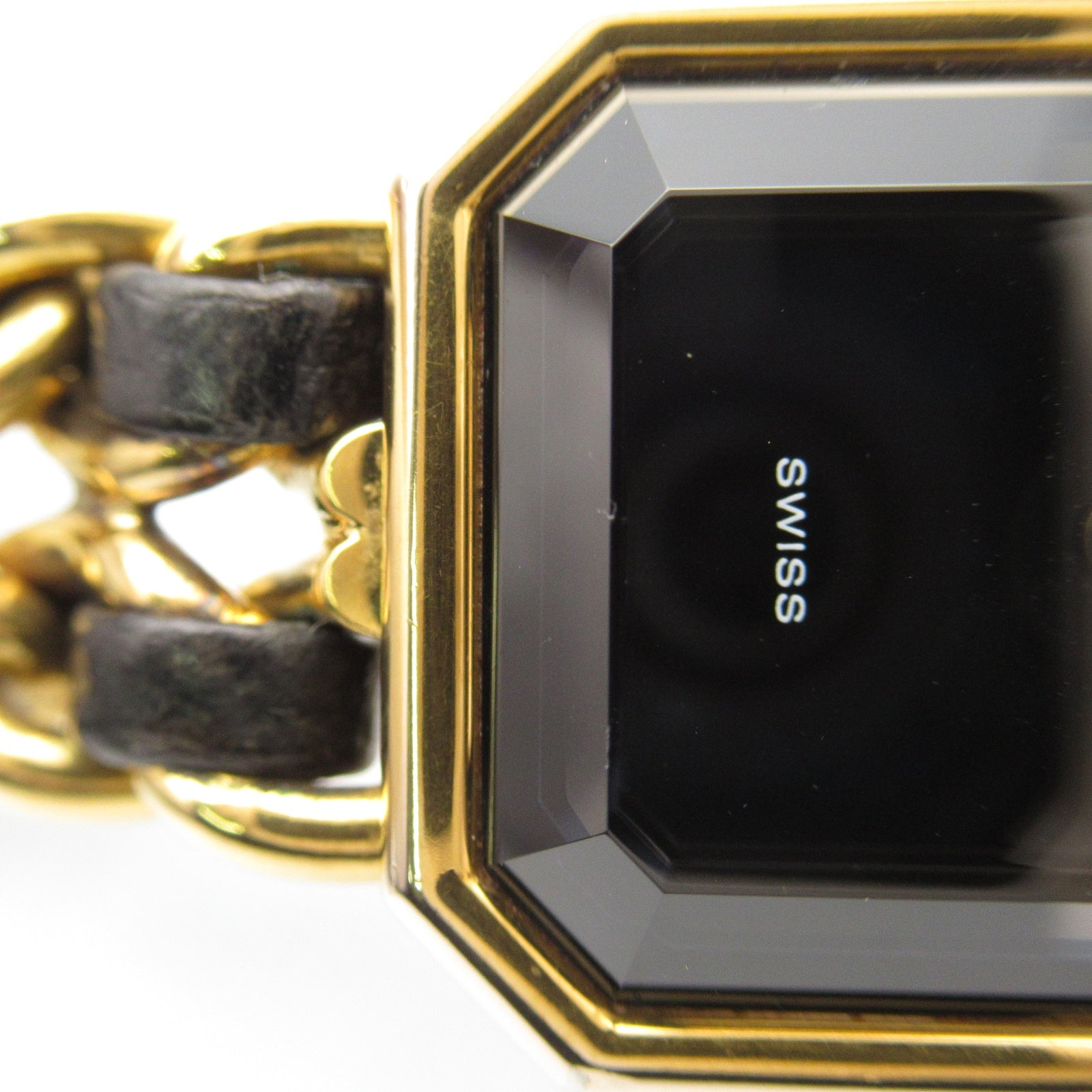 CHANEL CC Premiere S Wrist Watch H0001 Quartz Gold Plated Leather 