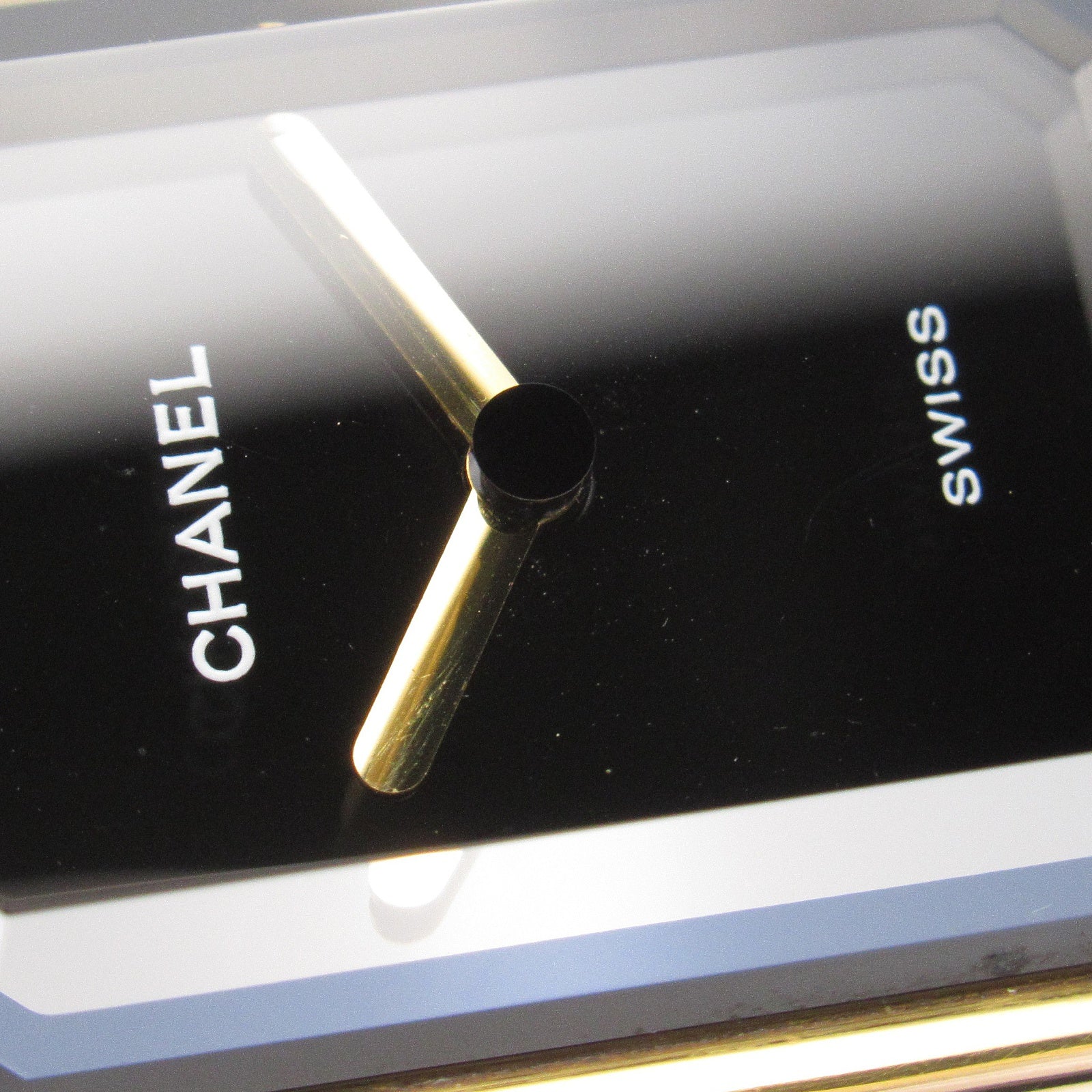 CHANEL CC Premiere S Wrist Watch H0001 Quartz Gold Plated Leather 