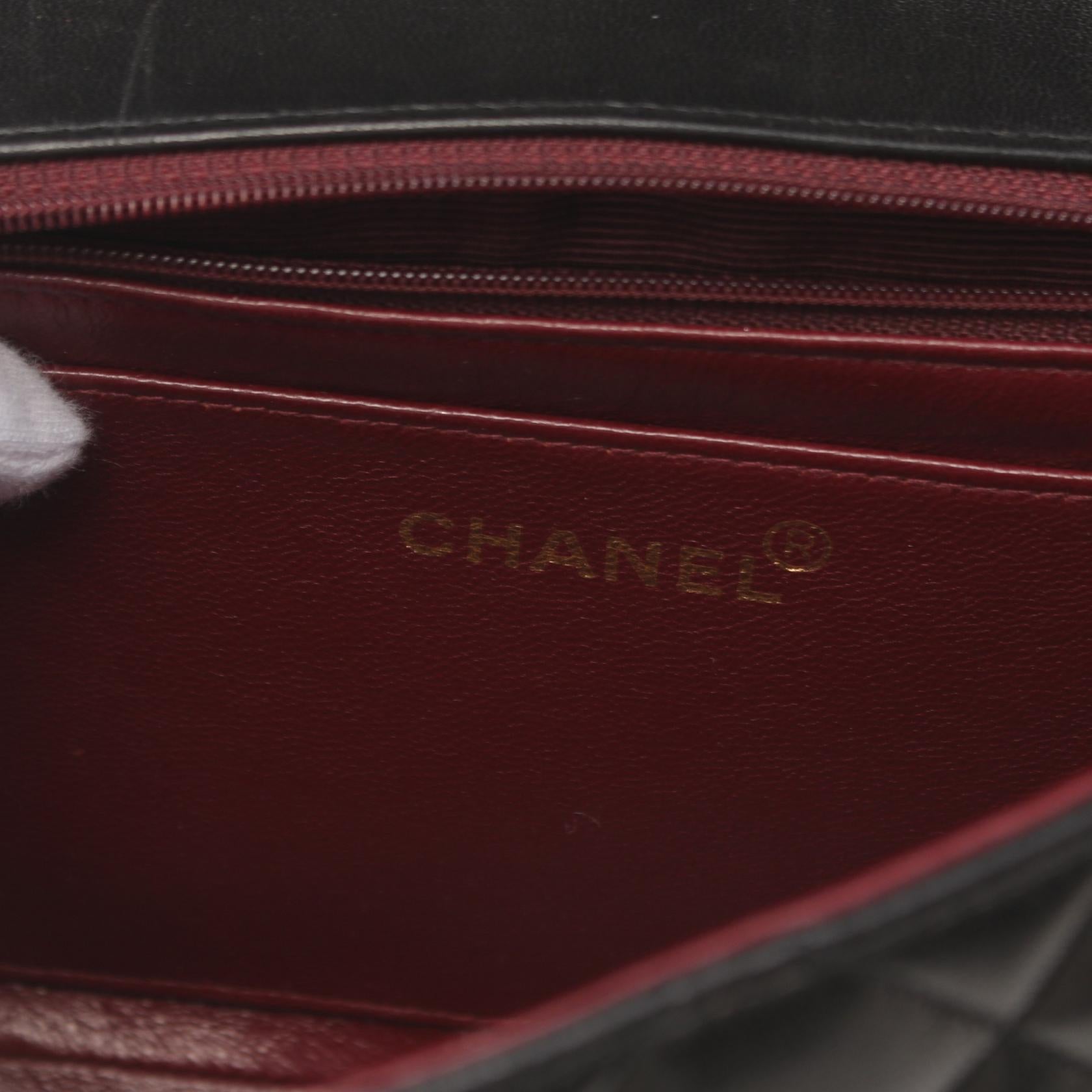 CHANEL 羊皮皮革Matelasse Diana Flap Chain Shoulder金扣肩背袋