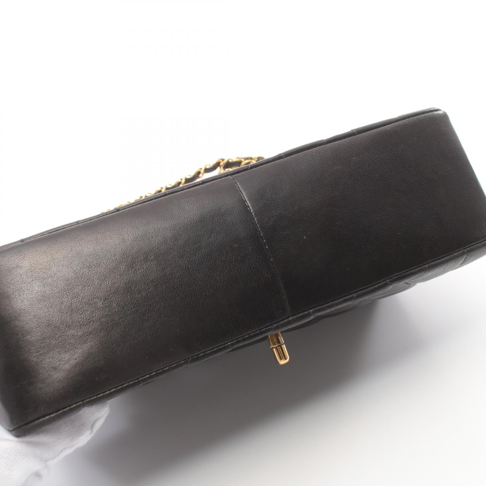 CHANEL 羊皮皮革Matelasse Diana Flap Chain Shoulder金扣肩背袋