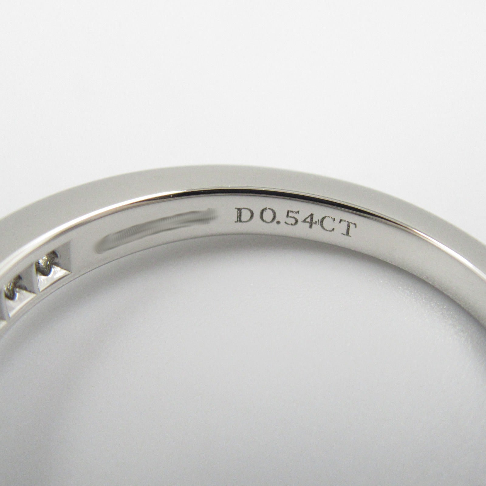 TIFFANY＆CO PT950鉑金Ribbon Diamond Ring 0.54ct鑽石戒指US#4.75