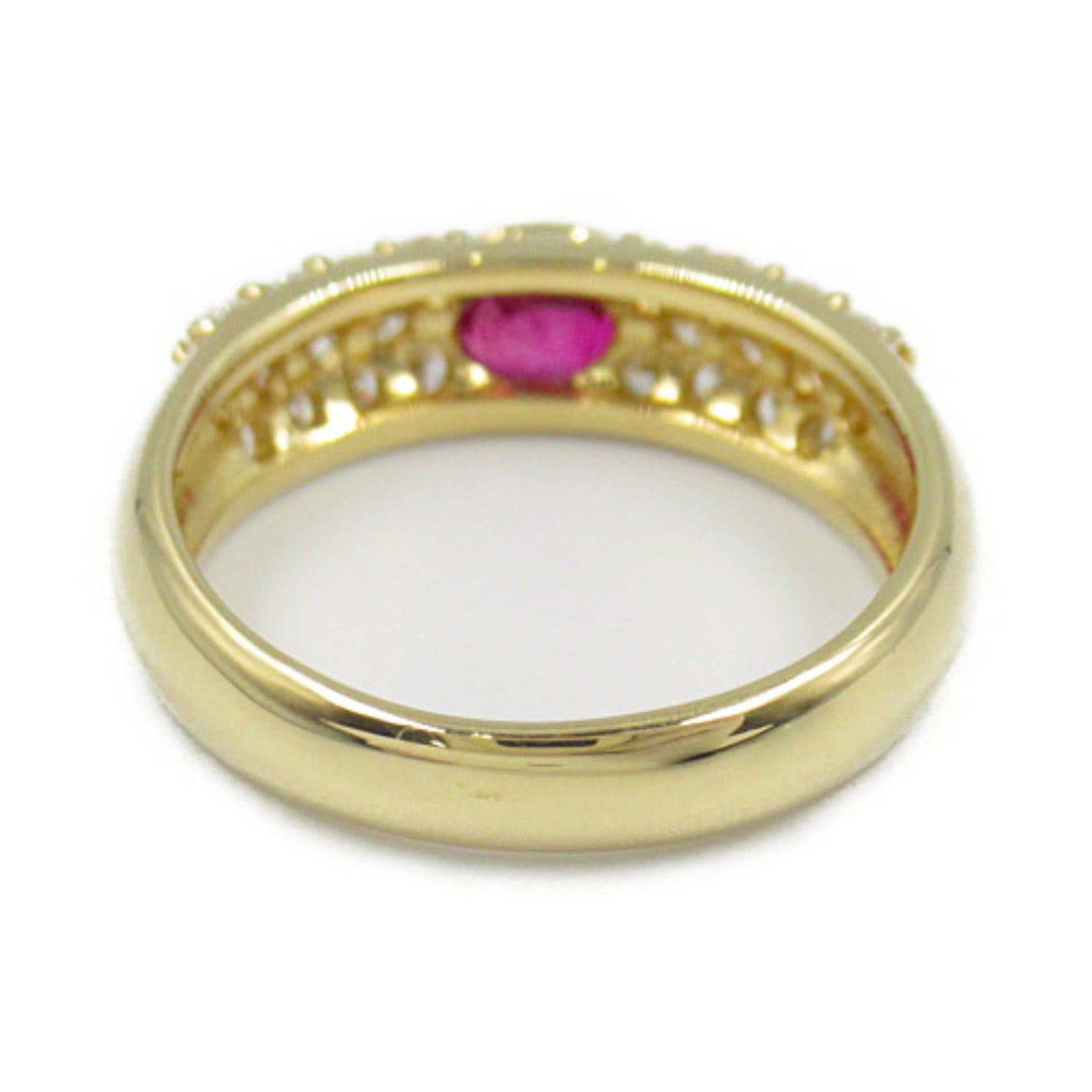 JEWELRY 18K黃金Ruby Diamond Ring紅寶石/鑽石戒指US#6.25