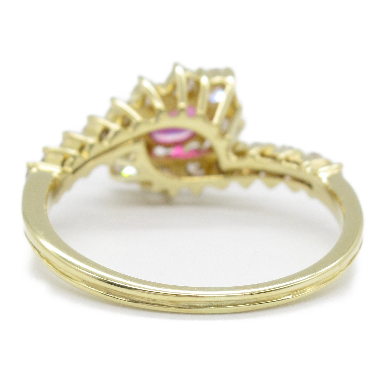 JEWELRY 18K黃金Ruby Diamond  Ring紅寶石/鑽石戒指US#7.5