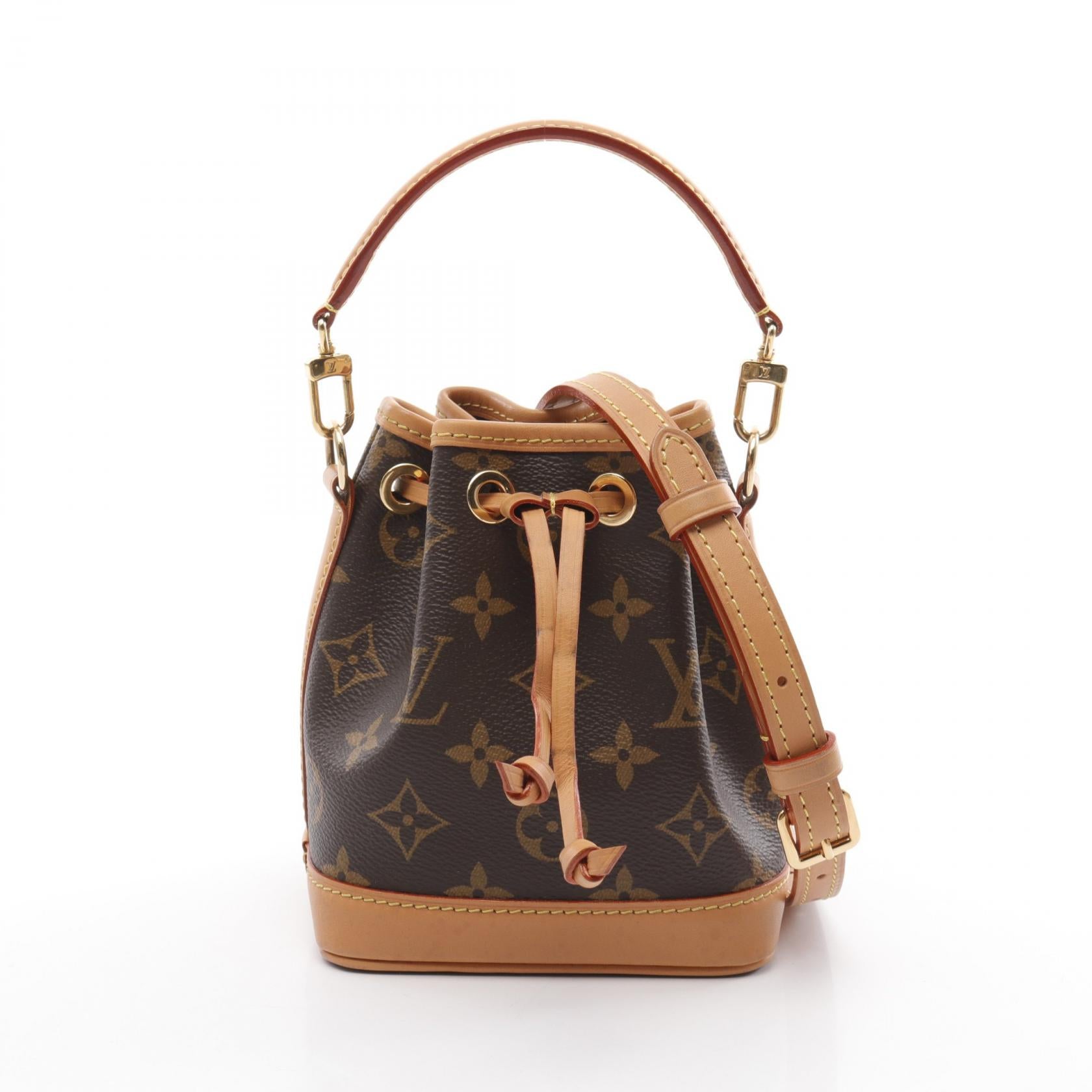LOUIS VUITTON Monogram Nano Noe金扣手挽肩背兩用袋