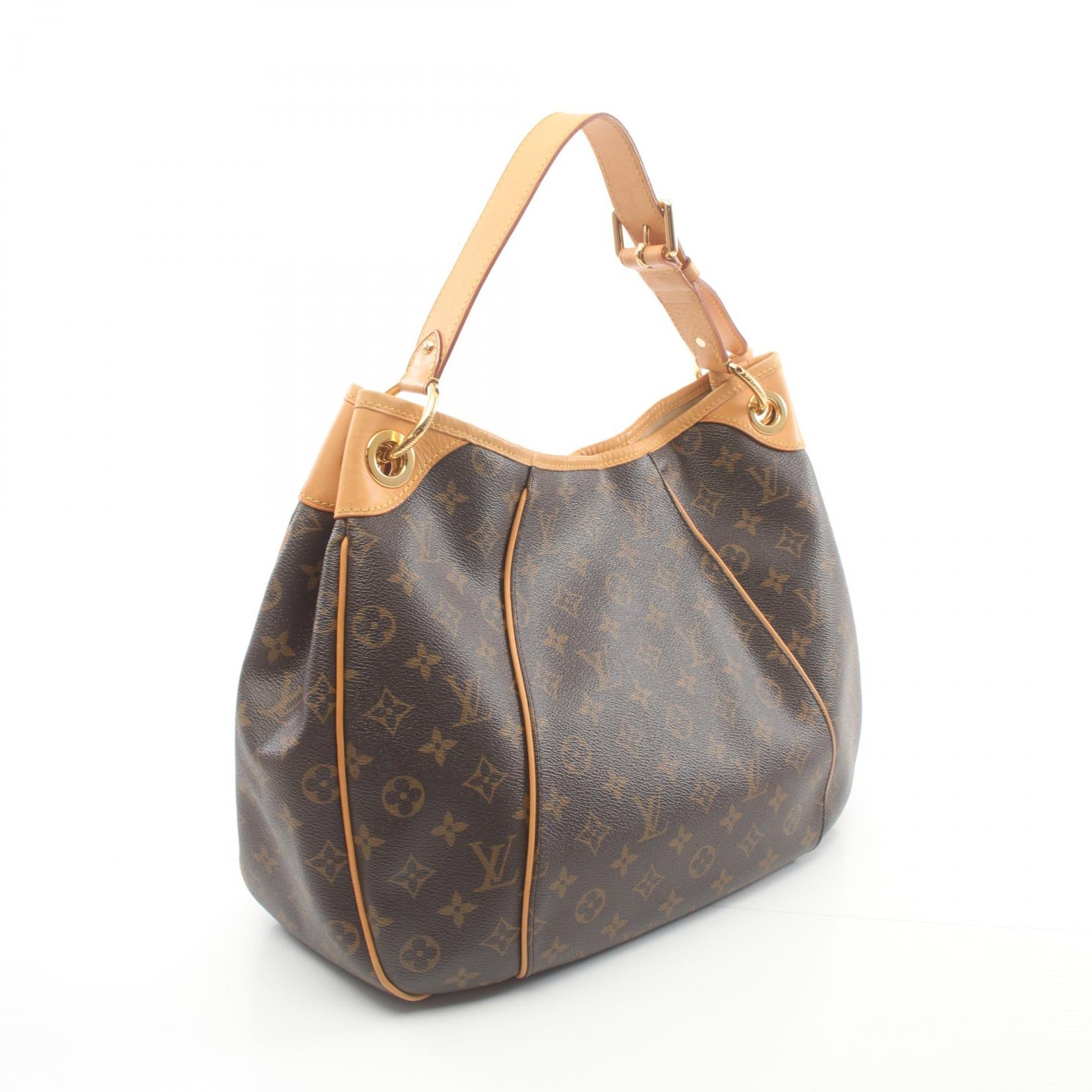 LOUIS VUITTON Monogram Galliera PM金扣肩背袋棕色