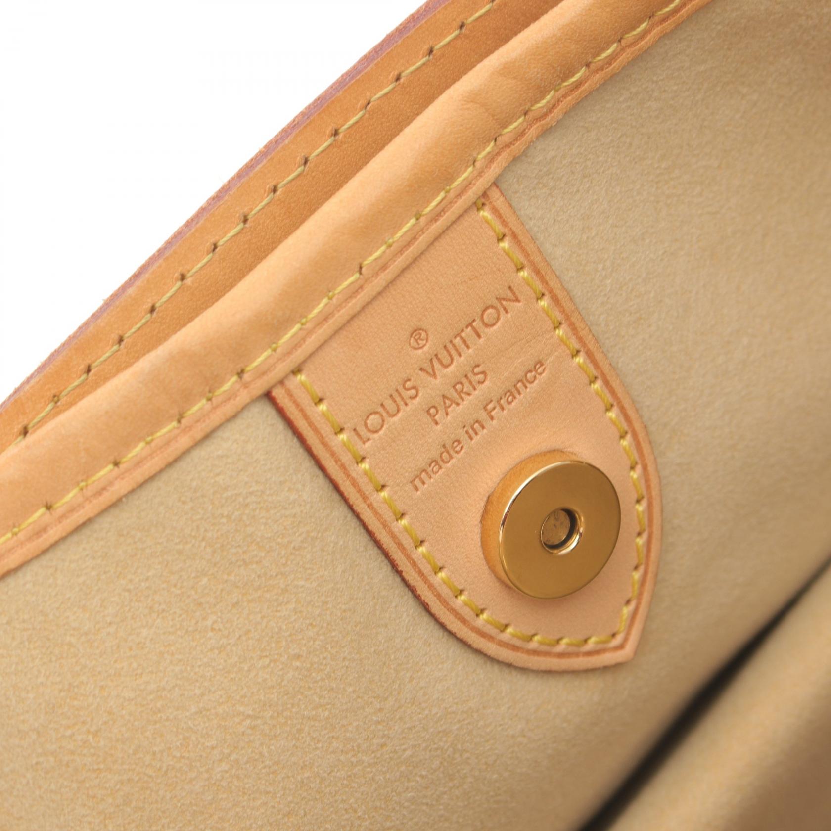 LOUIS VUITTON Monogram Galliera PM金扣肩背袋棕色