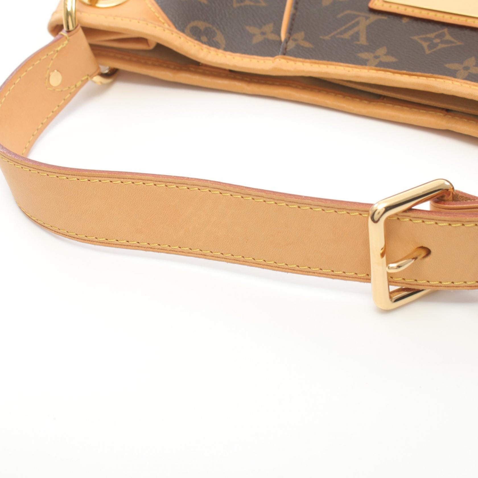 LOUIS VUITTON Monogram Galliera PM金扣肩背袋棕色