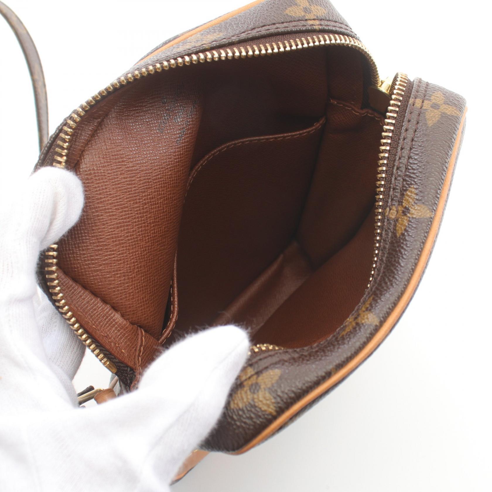 LOUIS VUITTON Monogram Danube金扣肩背袋棕色