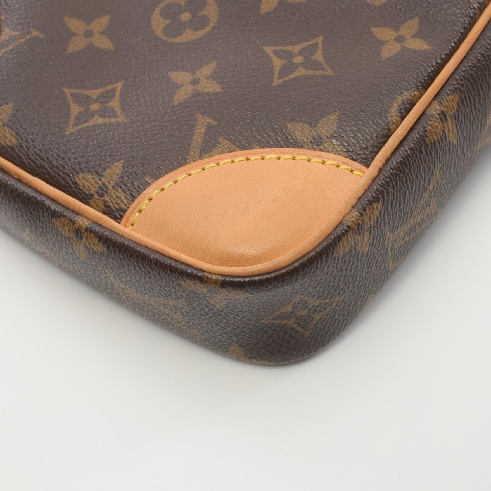 LOUIS VUITTON Monogram Danube金扣肩背袋棕色