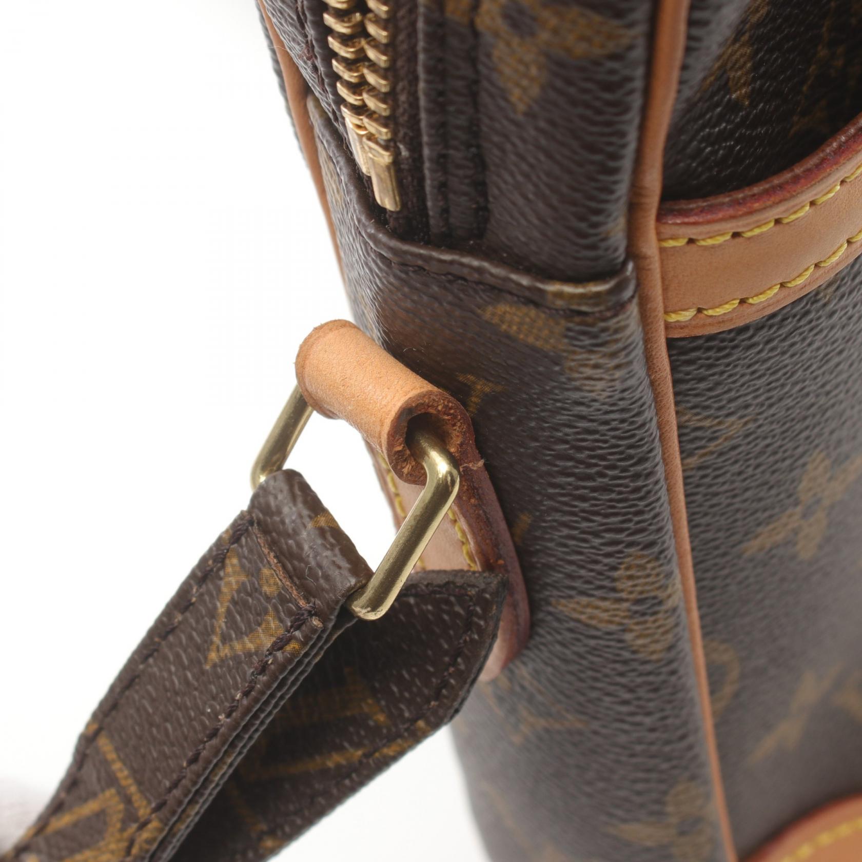 LOUIS VUITTON Monogram Danube金扣肩背袋棕色
