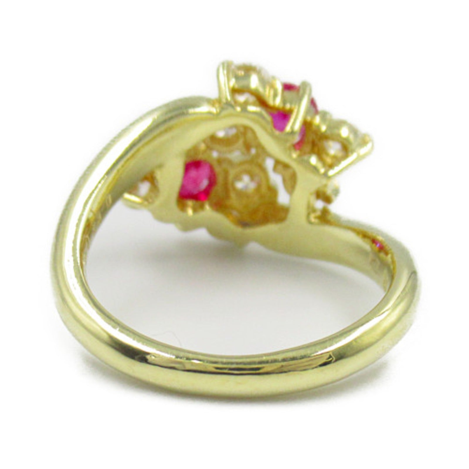 JEWELRY 18K黃金Ruby Diamond Ring紅寶石/鑽石戒指US#3.75
