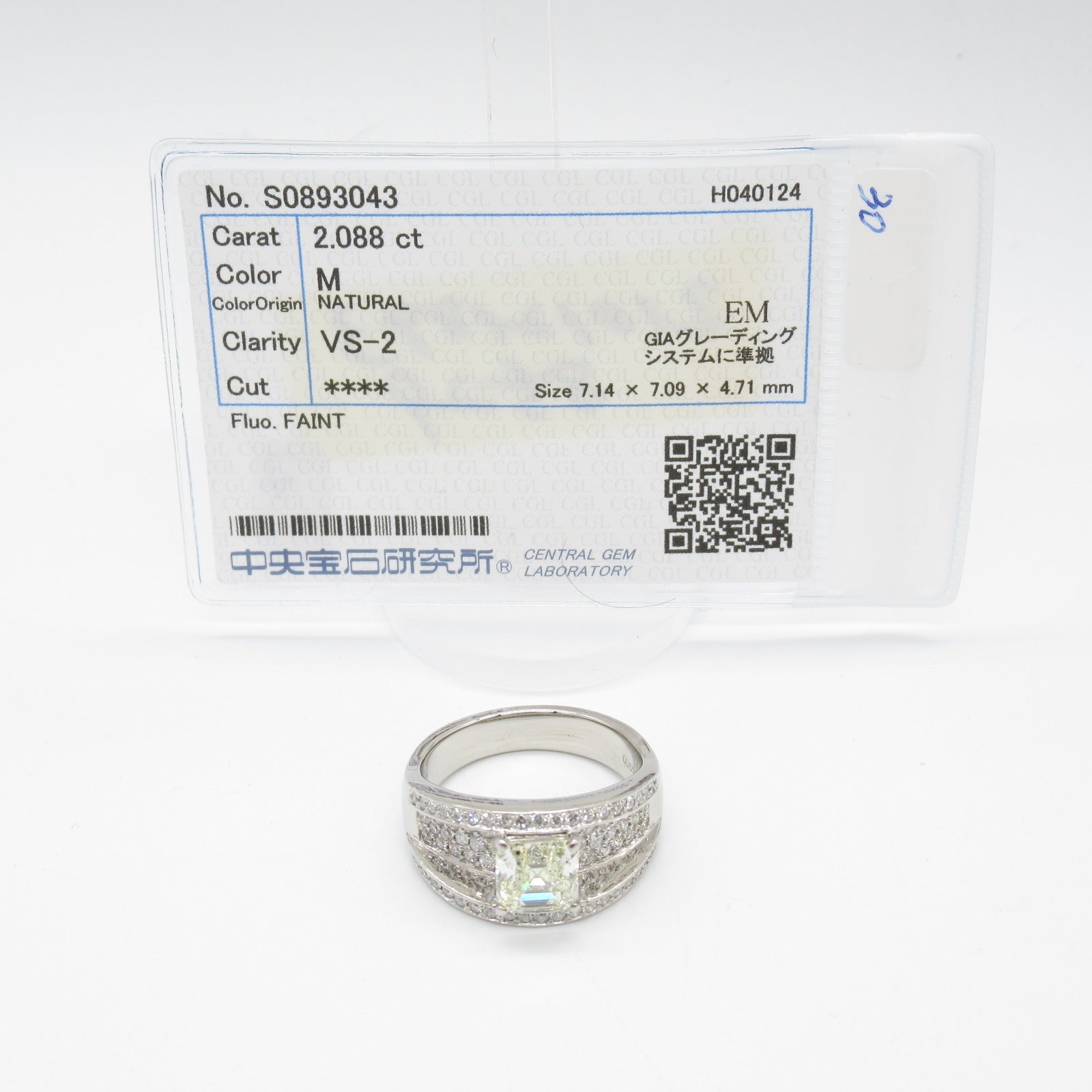 JEWELRY PT900鉑金Diamond Ring鑽石戒指US#9.25