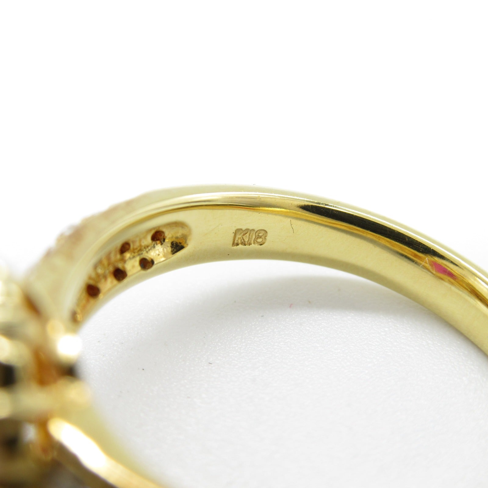 JEWELRY Ruby Diamond Ring 18K Yellow Gold US#5.75