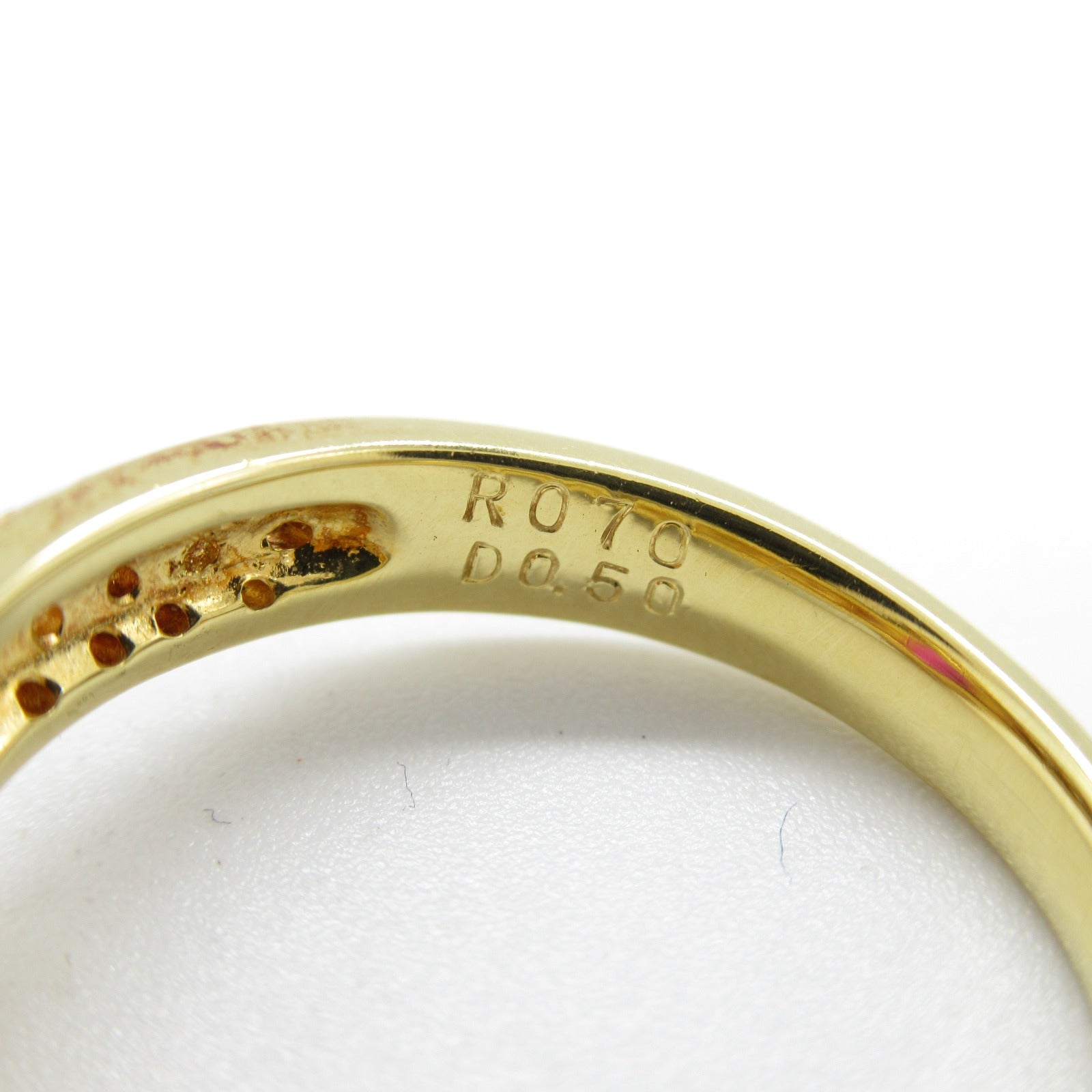JEWELRY Ruby Diamond Ring 18K Yellow Gold US#5.75