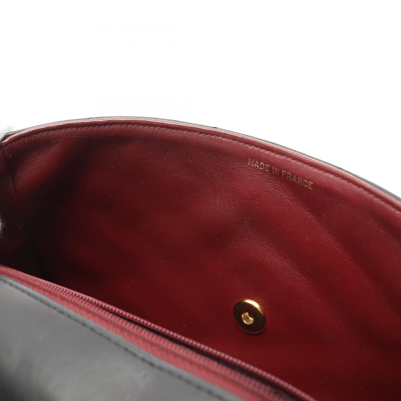 CHANEL【激減優惠】 羊皮皮革Chain Shoulder金扣肩背袋