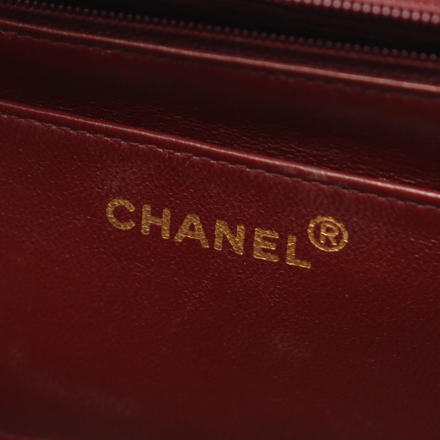 CHANEL【激減優惠】 羊皮皮革Chain Shoulder金扣肩背袋