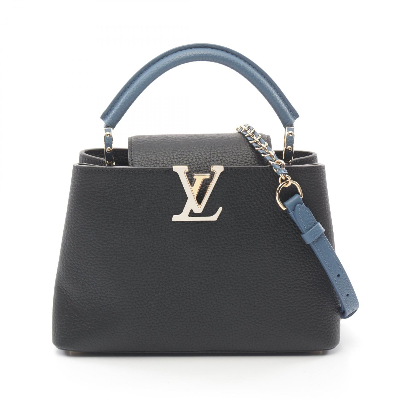 LOUIS VUITTON Taurillon Capucines BB手挽肩背兩用袋」