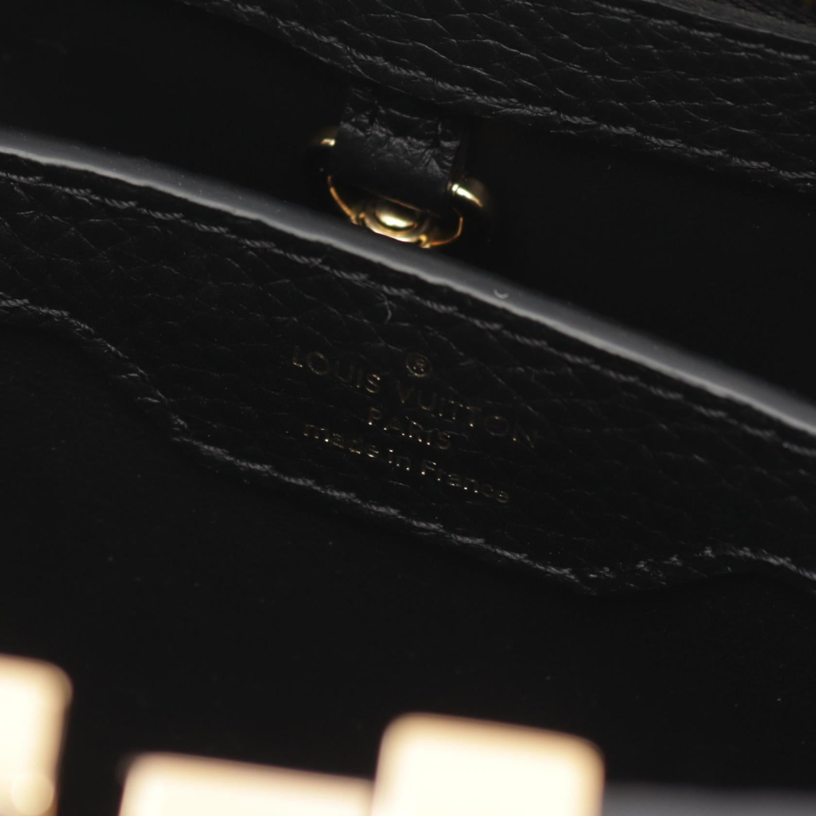 LOUIS VUITTON Taurillon Capucines BB手挽肩背兩用袋」