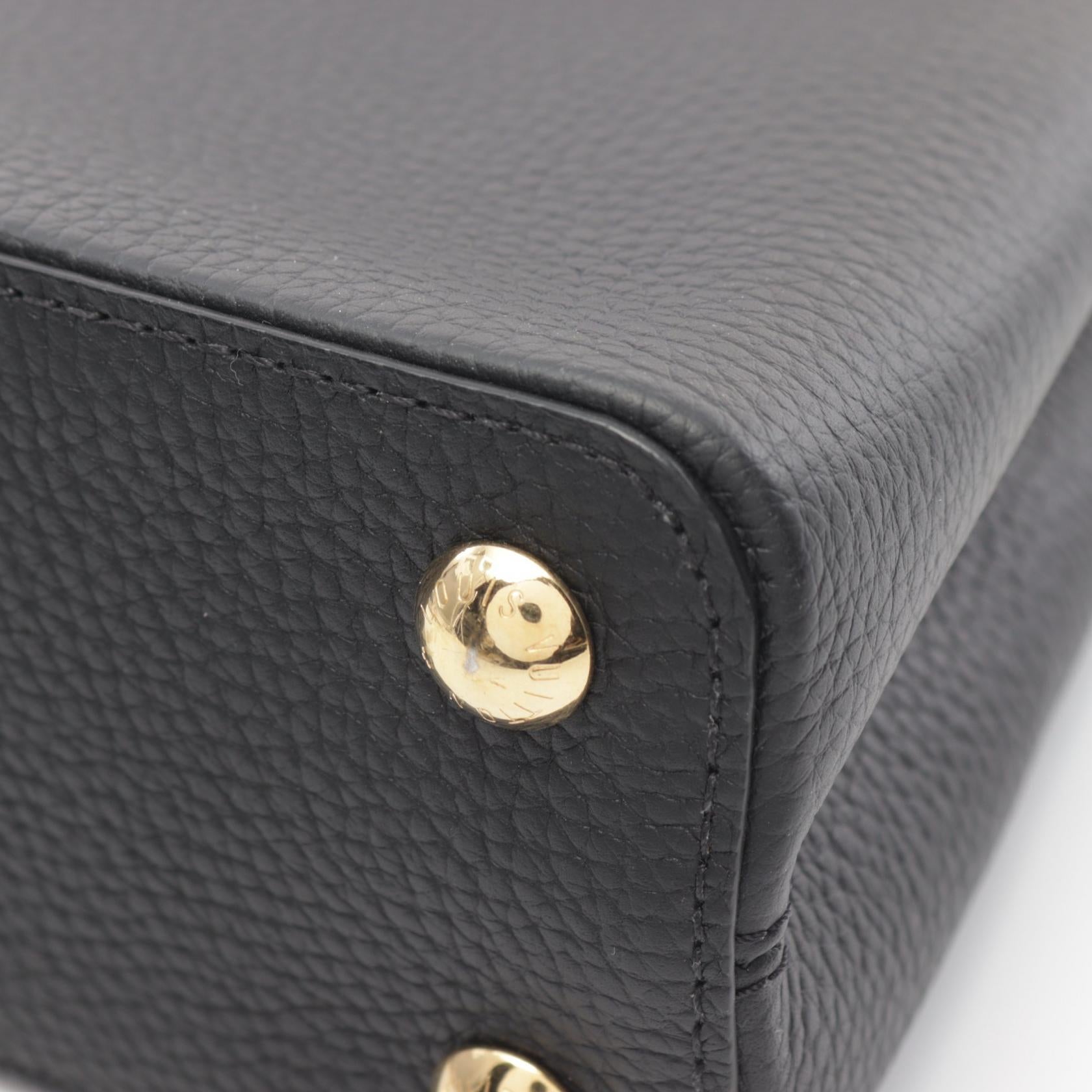 LOUIS VUITTON Taurillon Capucines BB手挽肩背兩用袋」
