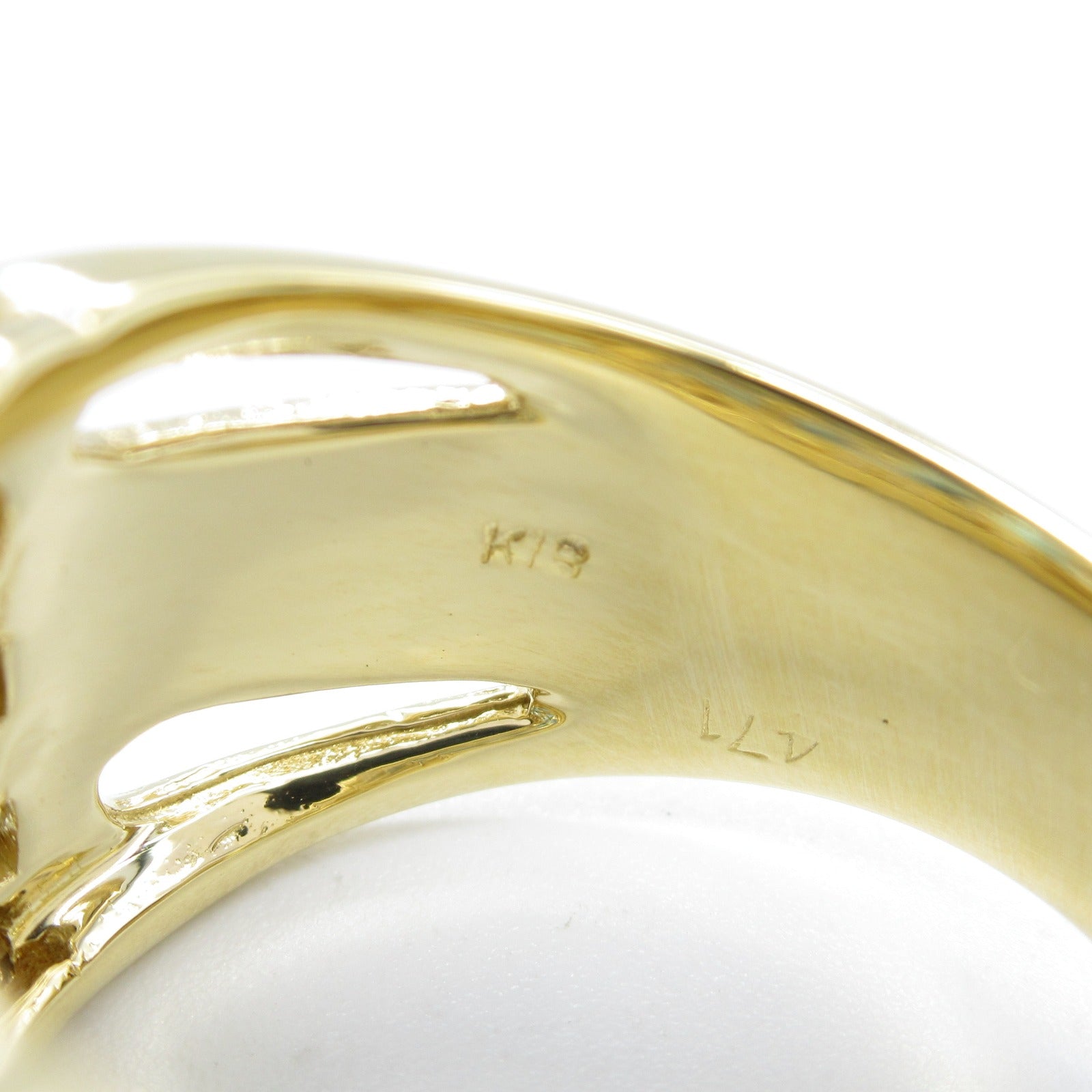 JEWELRY 18K黃金Blue Topaz Diamond Ring戒指US#6